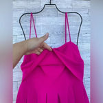 LBV Crepe Pleated Day Dress in fuschia size 6 Pink Photo 4