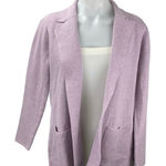 LOFT Women's Purple Long Sleeve Open Front Collared Cardigan Sweater Top Size S Photo 0