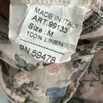 Lemire G Women’s Sz: M Linen Floral Butterfly Flutter Bell Sleeve Top. Blue Size M Photo 11