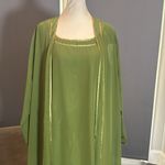 Women’s Green Chiffon 3 Piece Formal Mother of the Bride Pants Suit Size 18W NEW Photo 1
