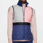 Nike Aerolayer Color Block Running Vest Quilted Blue Pink Athletic Size XS Photo 0