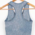 Lulus In Your Flow Denim Blue Low Impact Racerback Sports Bra Photo 1