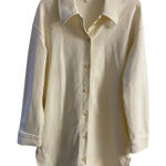 COS  jacket button front shacket ivory long line relaxed fit women Medium Photo 0