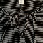 Old Navy Luxe Black & White Striped Round Keyhole Neck Sleeveless Tank Top XS Photo 3