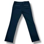 Alice + Olivia Size 12 Black Lightweight Wool Leather Trim Pants Trousers Photo 5