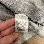 Nic+Zoe  Purple Black Printed Button Down Ruffle Cardigan Cotton Silk Size L Photo 2