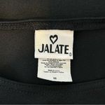 Vintage Jalate Black Sleeveless Dress Floral Border Mini Casual Party Medium Photo 3