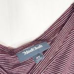 Modcloth  Plus Size 4X Top Knit Maroon White Striped Scoop Oversized‎ Stretch 938 Photo 2