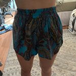 Paisley Print Women Shorts Blue Size M Photo 3