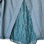 Sundance Sweatshirt Women's XS Teal Blue Green Split Back Lace Detail Photo 8