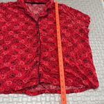 Primark Disney Mickey Mouse Pajama Top Red Button Down XL Sleep Shirt Photo 3