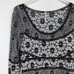 Free People Botanical Forest Knit Lace Long-Sleeve Bodycon Dress Size Medium M Photo 1