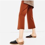 ZARA  Black Leather Slide Slippers Faux Fur Lining 6.5 Photo 8