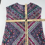 Tolani‎ Dress Womens Small Geometric Boho Short Sleeve India Shift Mini Photo 2