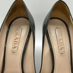Prada Authenticated Black/Dark Gray Leather High Heels Shoes *Sz 37.5/US Sz 7.5* Photo 7