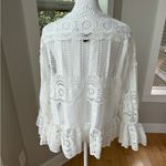 MARC BOUWER White Lace Boho Flare Sleeve Cardigan Jacket Top Size XL Photo 8