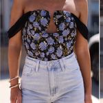 Black and Blue embroidered NWT corset top Photo 2