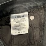 AGOLDE Toni Mid Rise Straight Black Jeans Size 27 Distressed Black Denim Photo 7