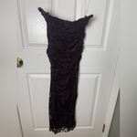 House Of CB Isadora Black Cherry Devore Corset Dress Photo 2