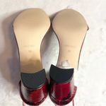 Nine West  Red & Black Snakeskin Chunky Block Heel Sandals Size 8 Photo 6