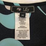 Blue black sleeveless 2000s aline shift dress retro vibe Measurement in pics Size M Photo 2