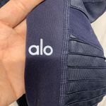 Alo Yoga Womens Size S Navy Blue Moto Leggings EUC Photo 1