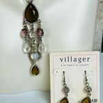 Liz Claiborne New Villager  Faceted Gemstone Beaded Necklace And Dangle Earrings Photo 1
