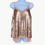 Moulinette Soeurs NWT Anthropologie  Women's Sequin Cami Tank Top Sz 8, Rose Gold Photo 8