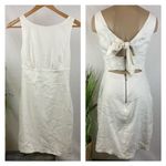 Nicole Miller  Artelier Ivory Cutout Back Zip Up Sleeveless Dress 4 Photo 1