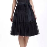 Moulinette Soeurs Black Lace Tulle Gothic Vamp Corset Top Strapless Dress Sz 6 Photo 2