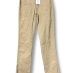 Mud Pie  size XS cream Felix corduroy jeans side slit hem classic cut zipper close Photo 11