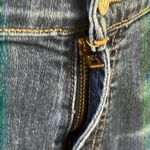 Lucky Brand Medium Blue Distressed 5- Pocket Mid-Rise Flare Jeans-Size 32/14 Photo 5