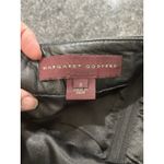 Margaret Godfrey Women’s Size 8 Black Leather Casual Flutter Skirt City Rocker Photo 1