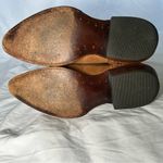 Frye vintage tan western cowboy pull on pointed toe boots women’s shoe size 7.5 Photo 8