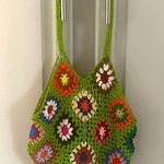 Handmade Crochet Bag Green Photo 0