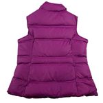Lands' End  Women's Down Puffer Vest Size Small Pockets Snap‎ Front Pink Outdoor Photo 4