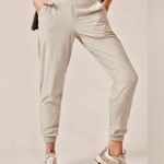 Athleta Brooklyn Textured Joggers Pants Animal Leopard Print Abalone Gray Size 4 Photo 5