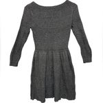 American Eagle  Knit Long Sleeve Fit Flare Sweater Dress Size Small Grey Photo 1