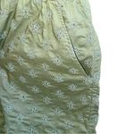 Aerie Olive Green Floral Eyelet Smock Sleeveless Front Tie Cut Out Romper Photo 4