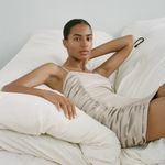 ZARA NWT  Faux Leather Draped Bodycon Dress Stone Photo 1