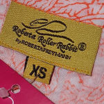 Roberta Roller Rabbit  Womens a Orange White Long‎ Sleeve Shirt Blouse XS Photo 3