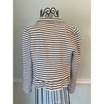 Anthropologie  Cartonnier stripe blazer - XS White Black Jacket Button Front Photo 1
