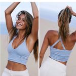 Free People  Movement Cropped Tank Top M/L Blue Photo 1