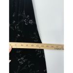 CDC Petites Black Velvet Floral Maxi Dress Size 6 Gothic y2K Romantic Front Slit Photo 6
