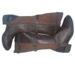 Cole Haan  Nike Air Avalon brown suede & leather riding 3 buckle boots Size 10.5 Photo 2