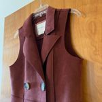 Anthropologie  Tandy Longline Faux Suede Utility Topper Vest Jumper Dress XS Photo 12