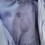 Marchesa Notte Ruffle Pleated One Shoulder Dress Blue Silk Organza Gown Size 4 Photo 9