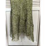 Believe Green Geo Chiffon Sleeveless Maxi Dress Size 12 Lace Straps Lined‎ Photo 7