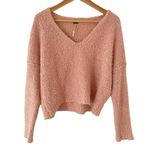 Free People Finders Keepers V-Neck Sweater in Peach Size X-Small Photo 2