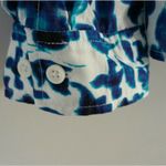 Jones New York Jones NY Sport Blue White Button Down Floral Shirt M Photo 3